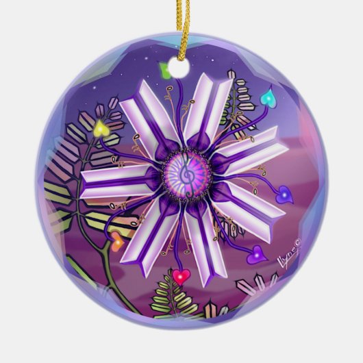 花の砂漠セラミックオーナメント セラミックオーナメント (正面)