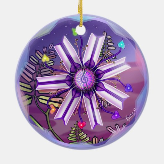 花の砂漠セラミックオーナメント セラミックオーナメント (裏面)