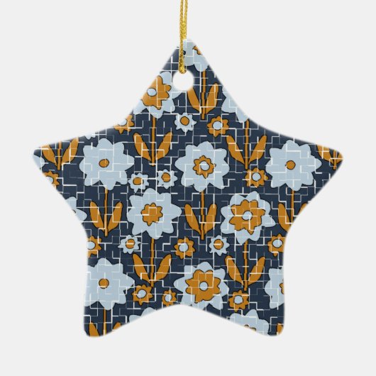 花の破片 セラミックオーナメント (正面)