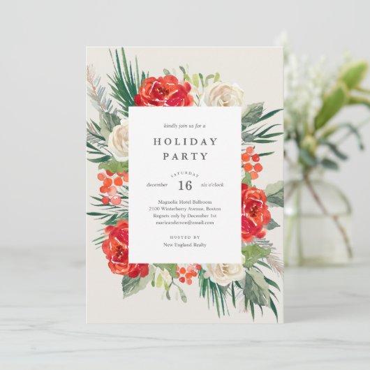 花の祝祭の休日のパーティの招待状 招待状 (スタンド正面)