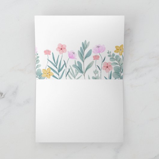 花の祝賀カード カード (内部)