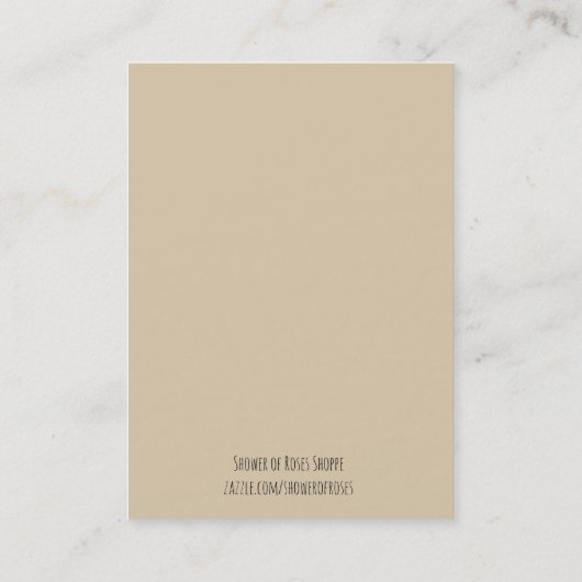 花の神聖なカードとのSt Ignatius Loyolaの引用文 名刺 (裏面)