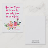 花の神聖なカードとのSt. Padre PIOの引用文 名刺 (正面/裏面)