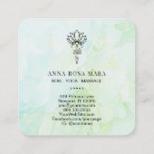 *～*花の神聖なジオメトリNirvanaヨガロータス    スクエア名刺 (裏面)