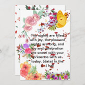 花の祭典招待状カード - 鮮やかな庭園 招待状 (正面/裏面)