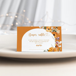 花の秋のアーチのカボチャおむつくじ券 エンクロージャーカード