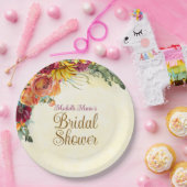 花の秋のブライダルシャワー ペーパープレート (パーティー)