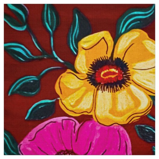 花の秋の不思議 ファブリック (見本)