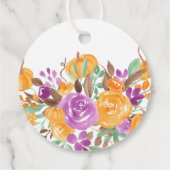 花の秋リトルカボチャの水色ありがとう フェイバータグ (裏面)