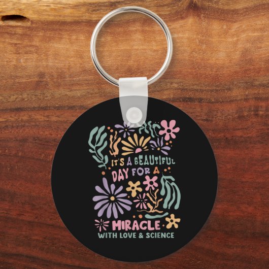 花の移動日IVF 今日は私にとって美しい日だ キーホルダー (正面)