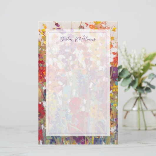 花の種類 便箋 (スタンド正面)