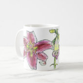 花の積み過ぎのマグ マグカップ (正面左)