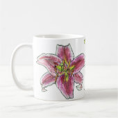 花の積み過ぎのマグ マグカップ (左)