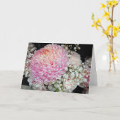 花の空白のな挨拶状のPosy カード (黄色い花)