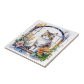 花の窓の子ネコ タイル (側面)