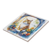 花の窓の子ネコ タイル (側面)