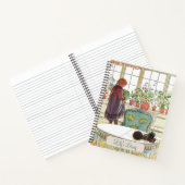 花の窓辺カールLarsson Art Swedish ノートブック (内部)