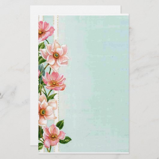 花の端 便箋 (正面/裏面)