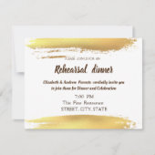 花の筆致　ウェディング　リハーサルディナー 招待状 (正面)