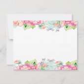 花の筆致　ウェディング　リハーサルディナー 招待状 (裏面)