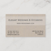 花の紋章のモチーフのヴィンテージのスタイリッシュなイベントの計画 名刺 (裏面)