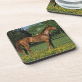 花の純血種の馬 コースター (左側)