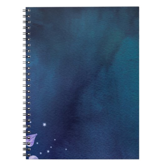 花の紙ヴィンテージ ノートブック (正面)