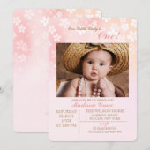 花の紙吹雪の写真の招待状 招待状 (正面/裏面)