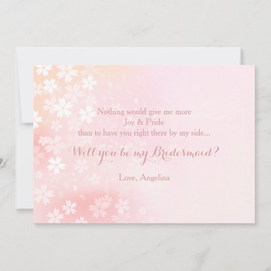 花の紙吹雪の招待状 招待状 (正面)