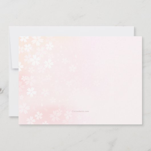 花の紙吹雪の招待状 招待状 (裏面)