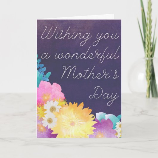 花の素敵な母の日カード サンキューカード (正面)