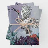 花の素晴らしい鶴 ラッピングペーパーシート (インサイチュ)