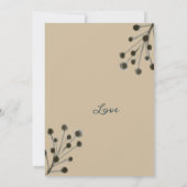 花の素朴な植物結婚式招待状 招待状 (裏面)