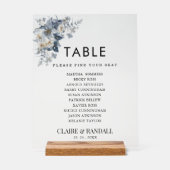 花の素朴な水彩画イラスト アクリルサイン (正面)