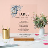 花の素朴な水彩画イラスト アクリルサイン (ウェディング)