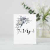 花の素朴な水彩画イラスト サンキューカード (スタンド正面)