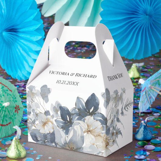 花の素朴な水彩画イラスト フェイバーボックス (パーティー)