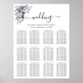 花の素朴な水彩画イラスト ポスター (正面)