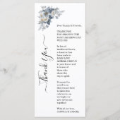 花の素朴な水彩画イラスト メニュー (裏面)