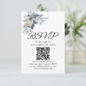 花の素朴な水彩画イラスト 出欠カード (スタンド正面)