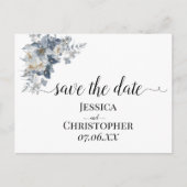 花の素朴な水彩画イラスト 案内ポストカード (正面)