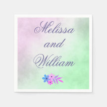 花の紫と緑の結婚羊毛