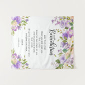 花の紫の祈りの教会のウェディングバックドロップ タペストリー (正面(横))