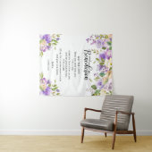 花の紫の祈り 教会 結婚式 背景 タペストリー (インサイチュ(横))