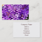 花の紫色の波 名刺 (正面/裏面)
