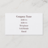 花の紫色の波 名刺 (裏面)