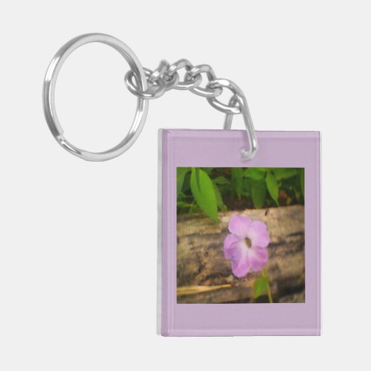 花の紫 キーホルダー (正面左)