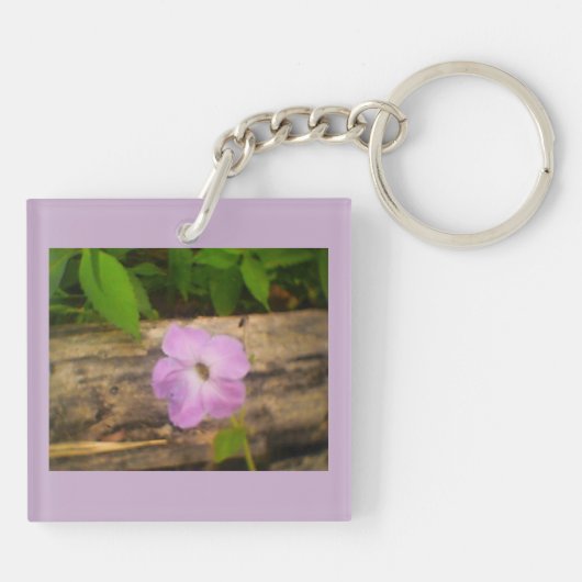 花の紫 キーホルダー (裏面)