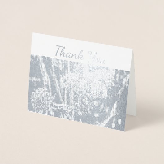 花の結婚式の写真はホイルカード感謝していしています 箔カード (正面)