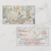 花の結婚式の招待状 名刺 (正面/裏面)